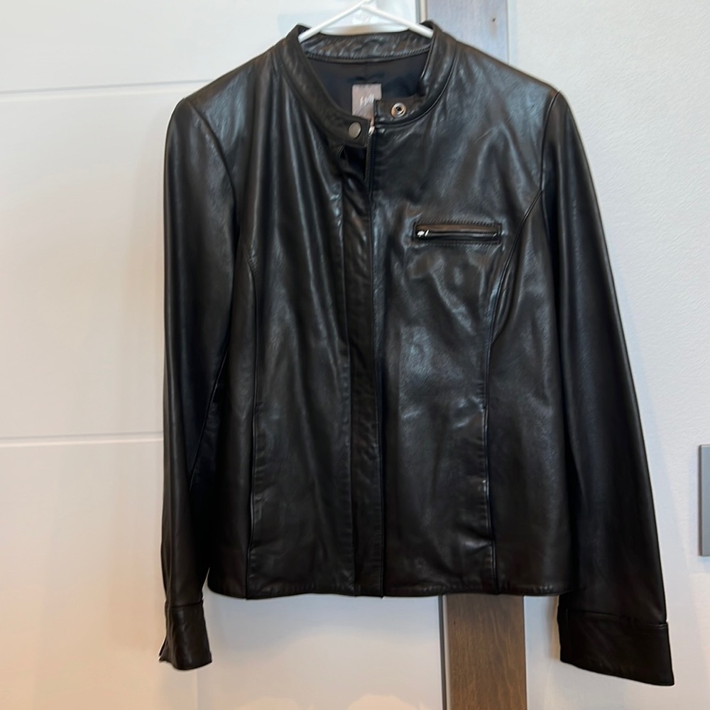 J.Jill Black Leather Jacket